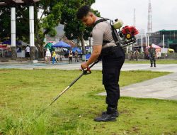 Alun-Alun Singaparna Disisir, Polres Tasikmalaya Ajak Pelajar Rawat Ruang Publik