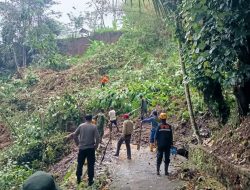 Diguyur Hujan Deras, Longsor 30 Meter Putus Akses Sukarame–Tanjungjaya Tasikmalaya