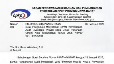 BPKP Jabar Respons Aduan Dugaan Suap dan Monopoli Proyek di Dinas PUPR Kota Tasikmalaya