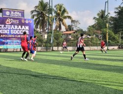 Pokja Jurnalis Taklukkan Tim Perwira Polres 3-2 pada Laga Eksibisi Kapolres Cup Mini Soccer 2026